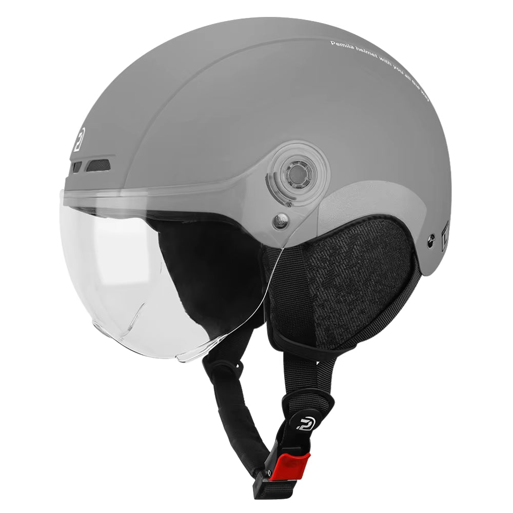 Cycling Helmet with Goggles Lens Ear Protection Reflective Sticker Bicycle Helmet MTB Road E-Bike Bike Helmet for Adult