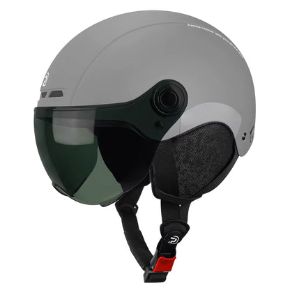 Cycling Helmet with Goggles Lens Ear Protection Reflective Sticker Bicycle Helmet MTB Road E-Bike Bike Helmet for Adult