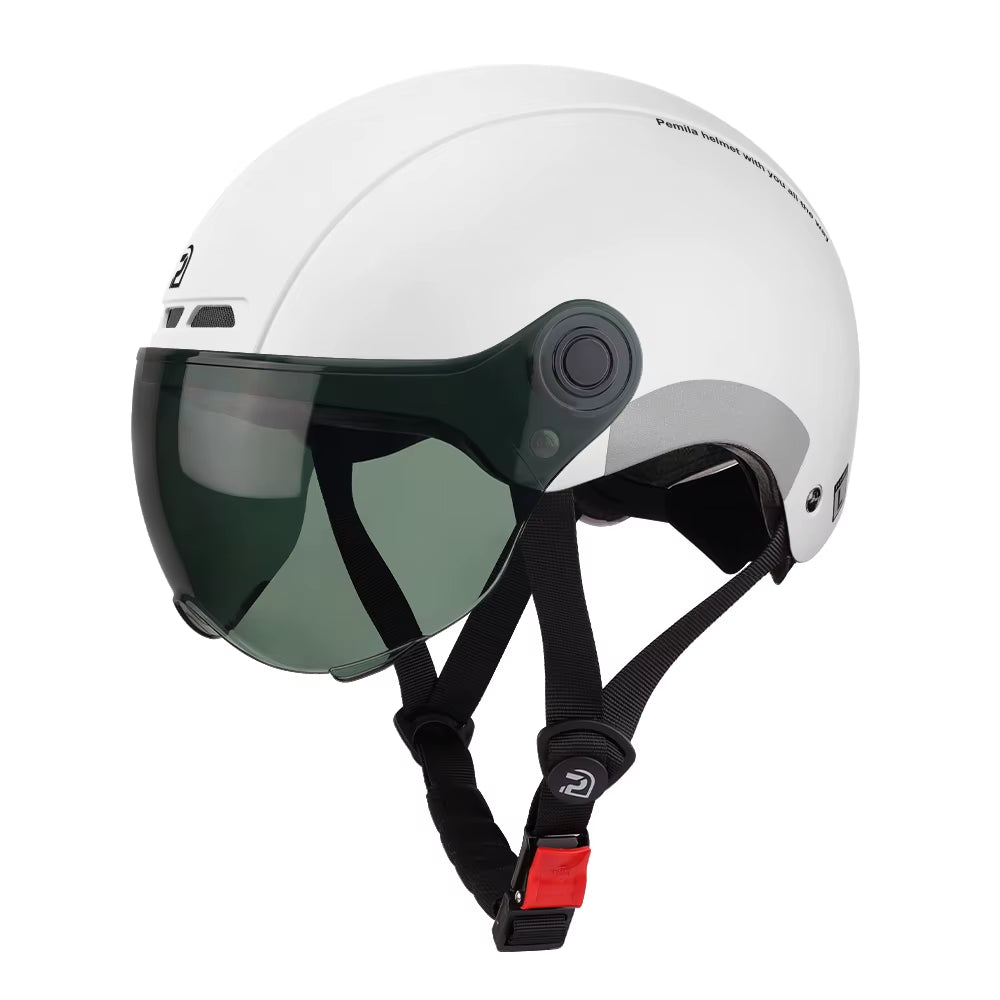 Cycling Helmet with Goggles Lens Ear Protection Reflective Sticker Bicycle Helmet MTB Road E-Bike Bike Helmet for Adult