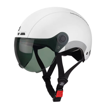 Cycling Helmet with Goggles Lens Ear Protection Reflective Sticker Bicycle Helmet MTB Road E-Bike Bike Helmet for Adult