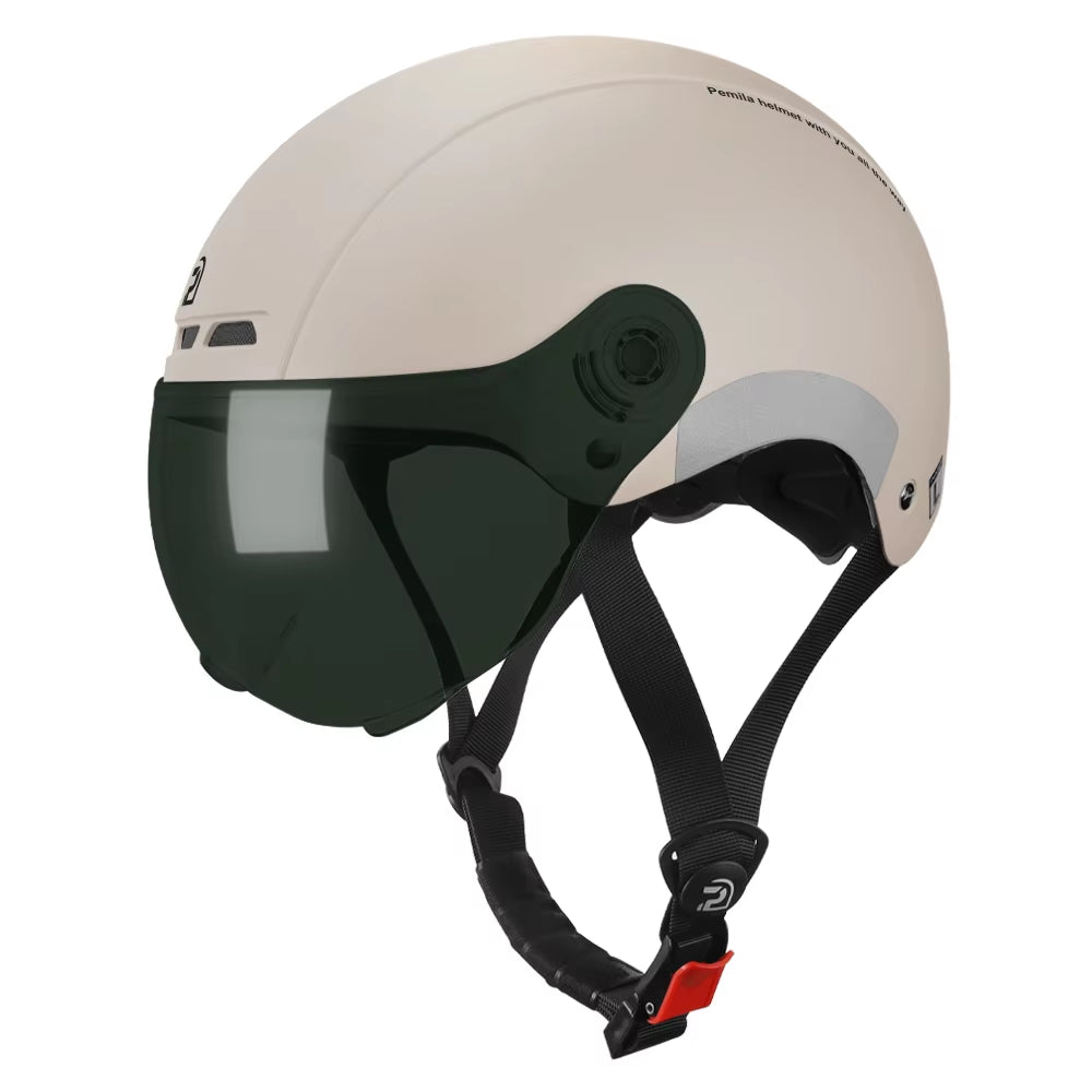 Cycling Helmet with Goggles Lens Ear Protection Reflective Sticker Bicycle Helmet MTB Road E-Bike Bike Helmet for Adult